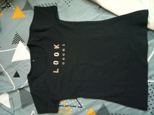 Off White Colour Jumpsuit With Black Top