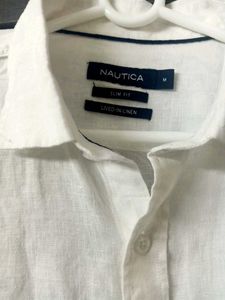 New Nautica White Linen Shirt