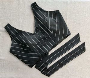 Striped Sleeveless Blouse