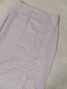 Purple striped skirt