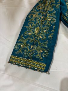Teal &amp; Gold Salwar Kameez Set