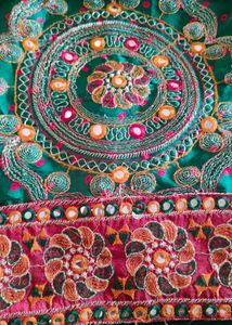 Elegant Green Embroidered Saree