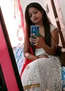 Red White Anarkali Suit