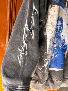 Acid Wash Graphic Hoodie