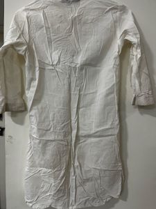 Elegant White Cotton Kurta