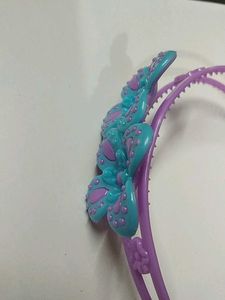 blue and purple flowers hairband for women