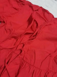 Red Ruffled Top