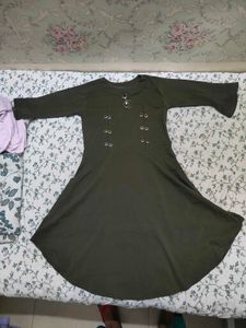 Olive Green Casual Dress