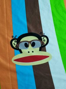Monkey Printed Double Bedsheet For Kids Room