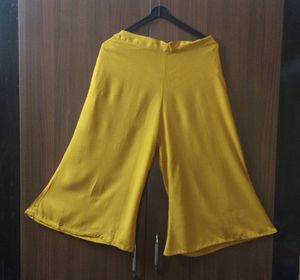 Mustard Knee Length Palazzo