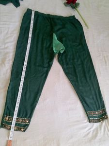 Dark Green Kurta Pant Set