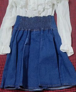 Denim Frill Dress