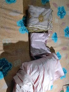 Pink Satin Skirt and Blouse Set