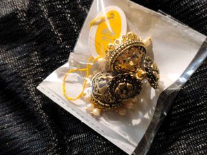 Golden Jhumka Earrings