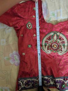Pre Stitched Festive Blouse And Shawl
