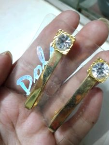 Tie Pin 📍 With Golden &amp; White Stone 🪨