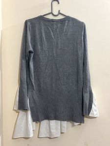 Gray Layered Sweater ( over sized )