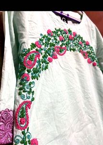 Pure Cotton Embroidered Kurti