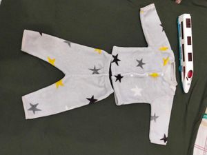 woolen Cute Star and checked Pajama Sets