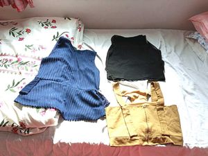 Tops Combo! 2 Crop + 1 Peplum
