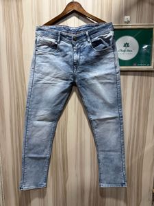 Diesel Industries Blue Washed Denim Jeans