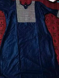 Blue Embellished Kurti