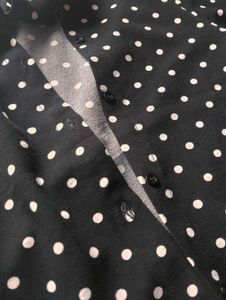 Polka Dot Blouse with Balloon Sleeves