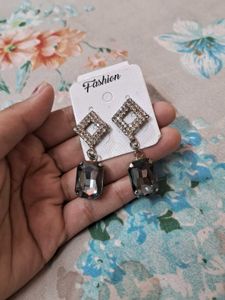 Sparkling Gemstone Drop Earrings