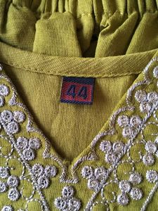 Embroidered Olive Green Kurta Set