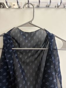 Navy Blue Sleeveless Shrug
