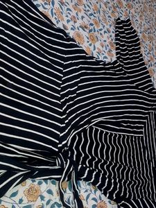 Striped Wrap Top