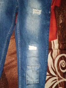 Distressed Patchwork Jeans Best Offer