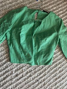 Checkered Blouse / Crop Top
