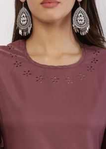 Elegant Mauve Kurta Set