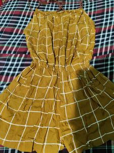 Cute Yellow & White Playsuit