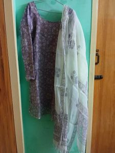 Lavender Kurta With Duppatta