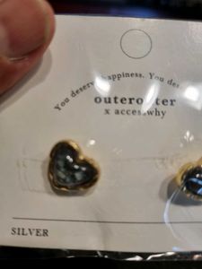 Pure SILVER 92.5% Heart Studs Earring