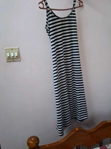 Striped Midi Slip Dress
