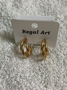 Regal Art Gold Hoop Earrings Anti Tarnish
