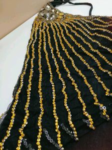 Beautiful Black Stone Work Gown