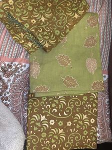 Leaf Pattern UNSTICHED Kurti set Material