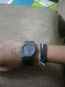 a watch full black and very light weight