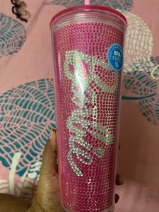 Barbie Pink Bow Hair Clip Combo With Tumbler