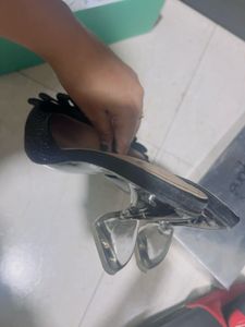 Black Rhinestone Bow Pointed Mules