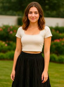 Elegant Black Tiered Skirt