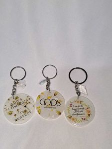 God's Timing Resin Keychain