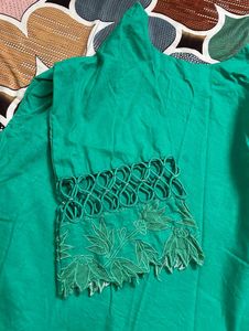 Green Embroidered Cord Set