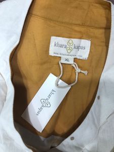 Khara Kapas NITARA White Kurta Pant Set