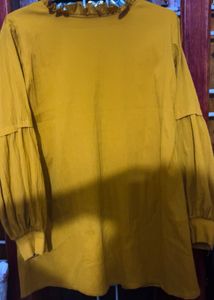 Mustard Color Mini Dress