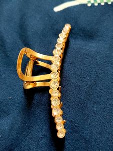 Gold Rhinestone Hair Claw Clip